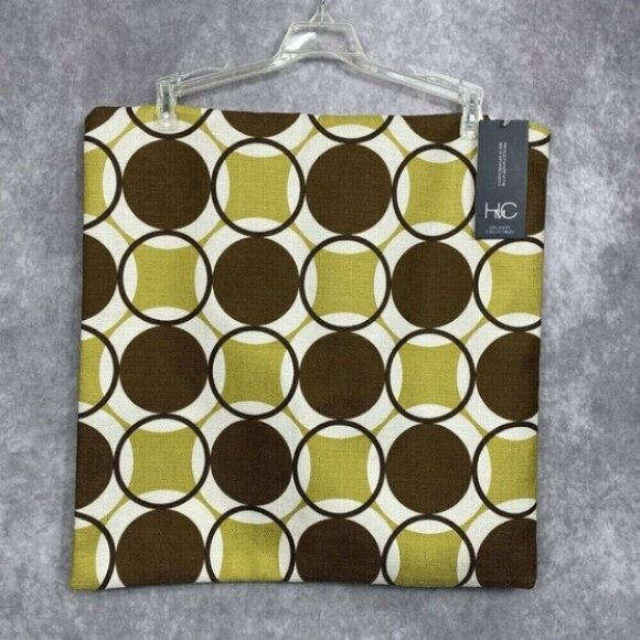 Hallmark Collectibles Pillow Cover 18x18 Kaleidoscope Green Brown 68335 - Picture 2 of 9